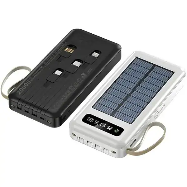 Power bank solar — carregador portátil — presente para quem gosta de viajar