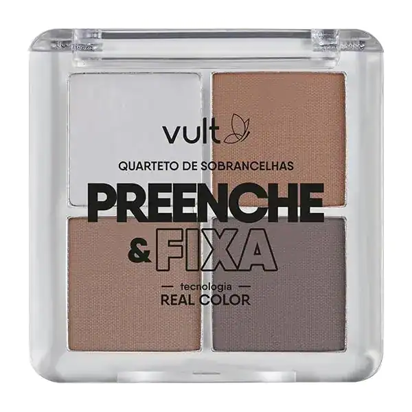 Vult — Preenche & Fixa, Quarteto de Sombras — guia de presentes de sobrancelha e cílios da Presendicas
